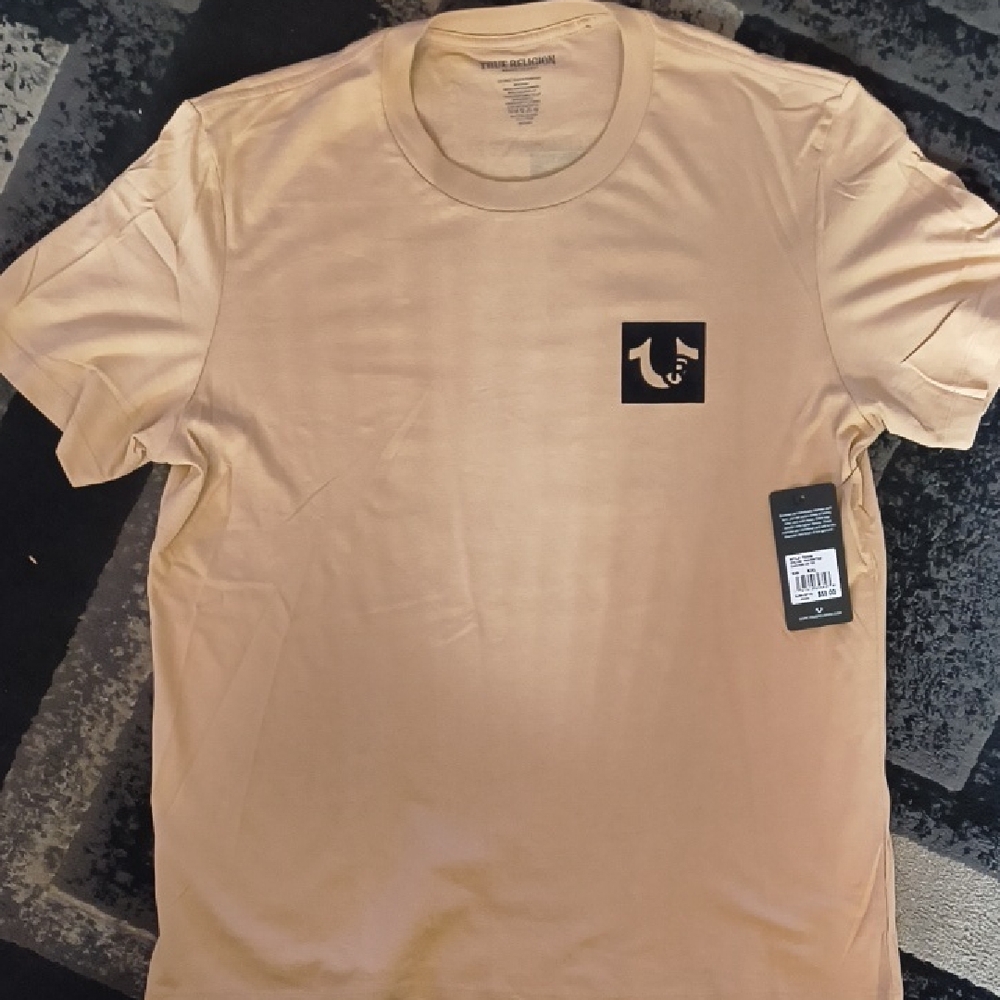 True Religion Beige Men's T-Shirt